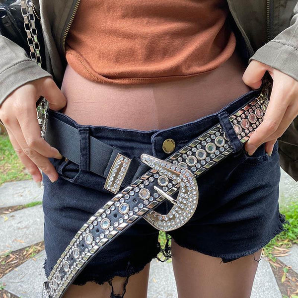 Rhinestone Alt-Fashion Belt