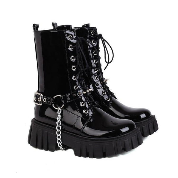 Studded Platform Boots