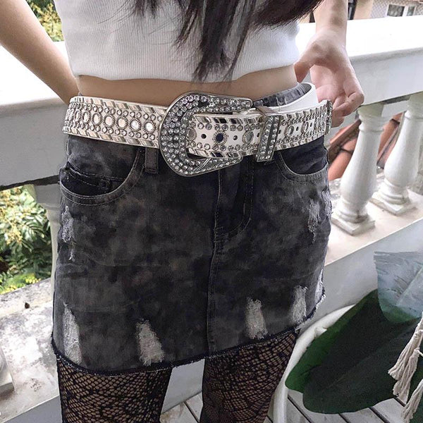 Rhinestone Alt-Fashion Belt