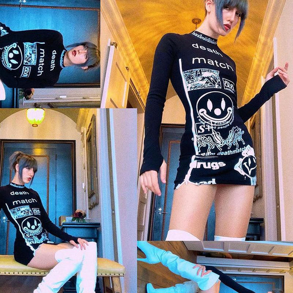 "Death Match"Long sleeve Dress