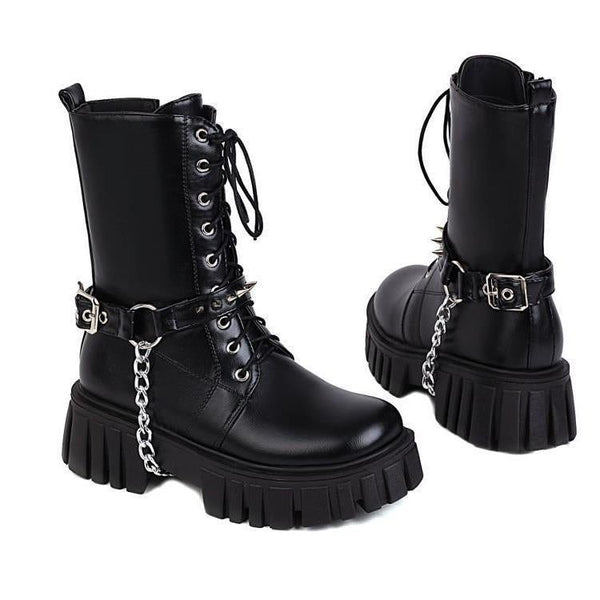 Studded Platform Boots