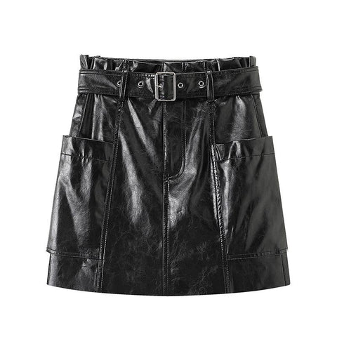 Punk Bud PU Skirt