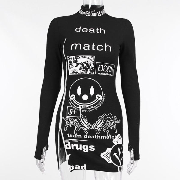 "Death Match"Long sleeve Dress