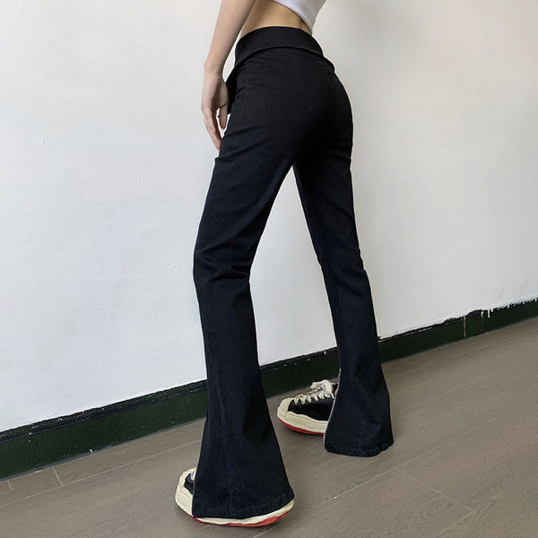 V-Shaped Low-Rise Jeans