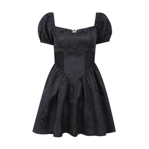 Puff Sleeve Hollow Dress