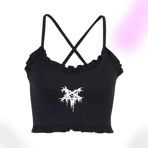 Electrocuted Pentagram Crop Top