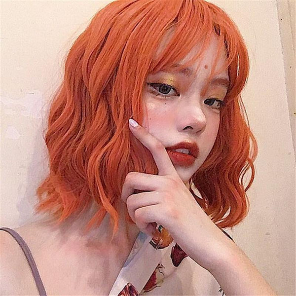 "Orange Soda" Curly Wig