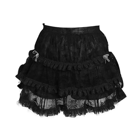 Dark Cross Mesh Skirt