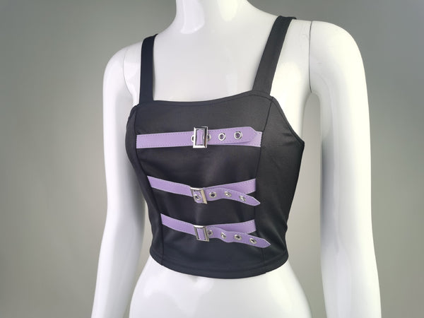 PURPLE BLACK BELTED Camisole | COLORYME.COM