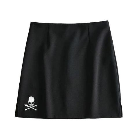 Skull print skirt|COLORYME.COM