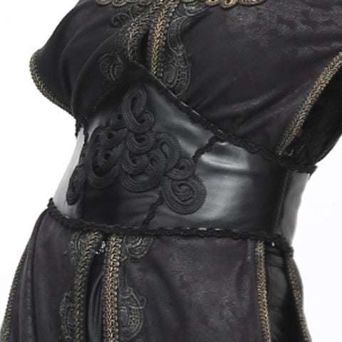 Gothic Embroidery Lace Up Belt