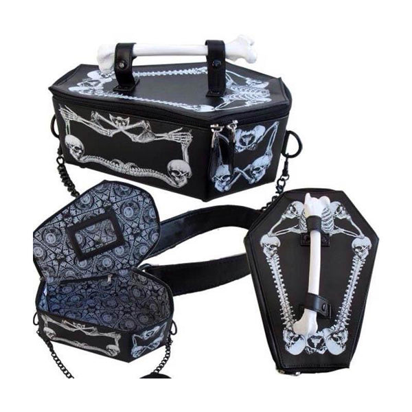 Dark Gothic Coffin Shoulder Bag