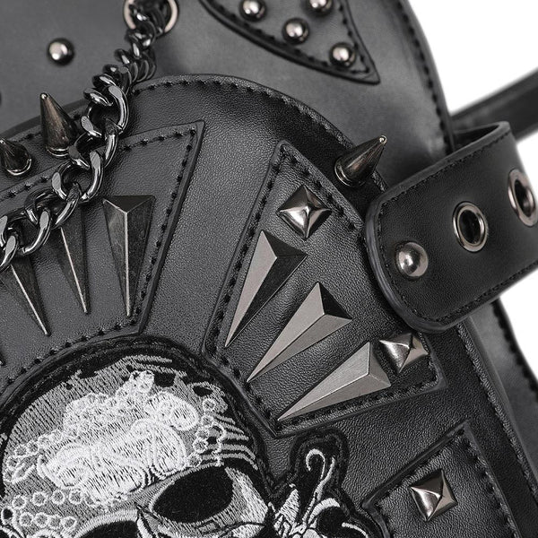 Punk Skull Rose Bag