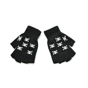 Skull Half Finger Gloves With luminous