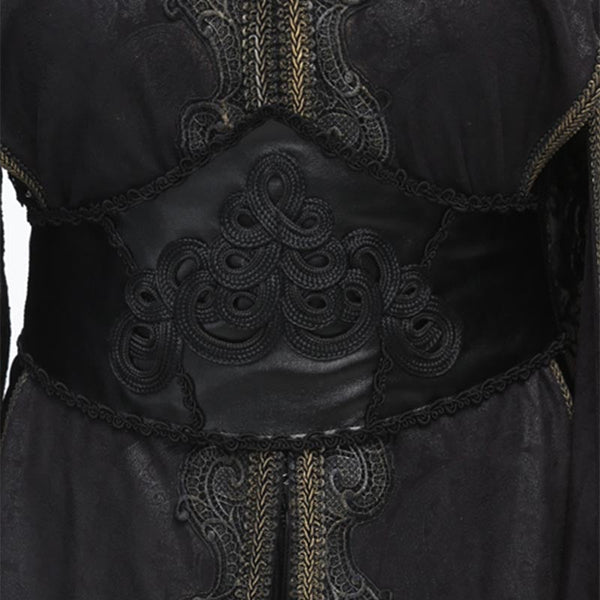 Gothic Embroidery Lace Up Belt