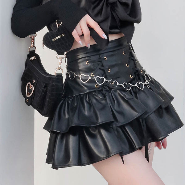 Cake PU Skirt