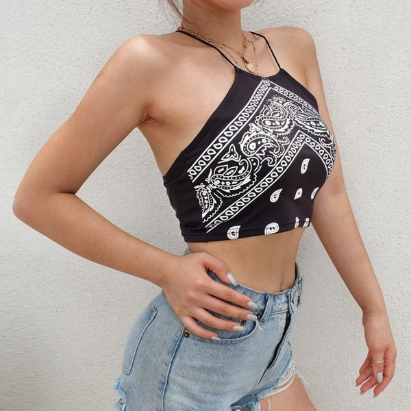 Night Bandana Halter Top