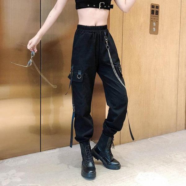 Chained Cargo Pants With Pockets