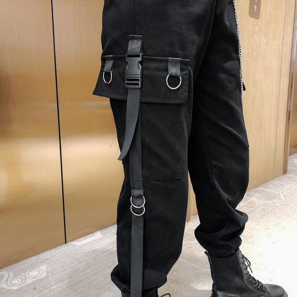 Chained Cargo Pants With Pockets