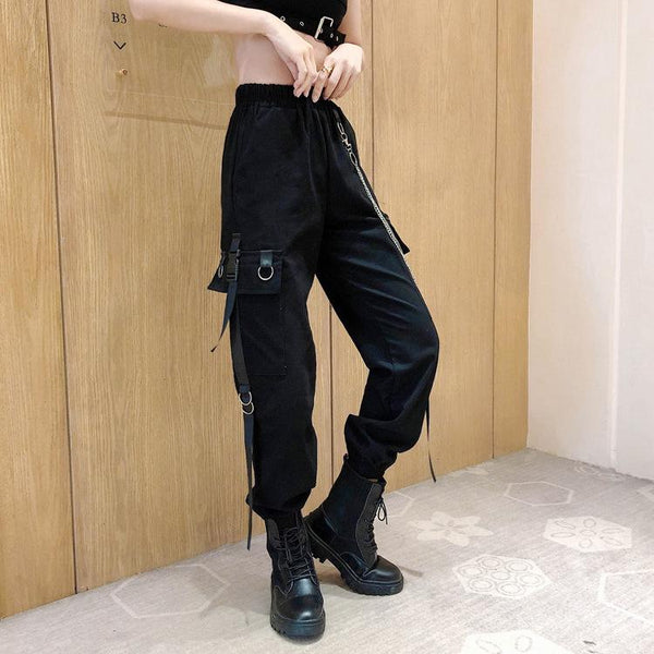 Chained Cargo Pants With Pockets