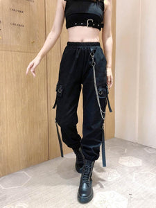 Chained Cargo Pants With Pockets