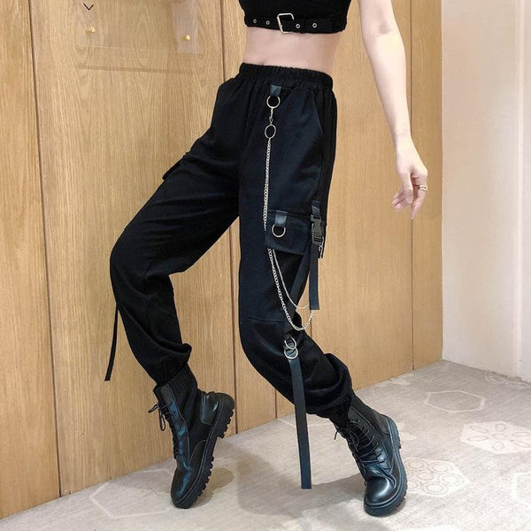 Chained Cargo Pants With Pockets