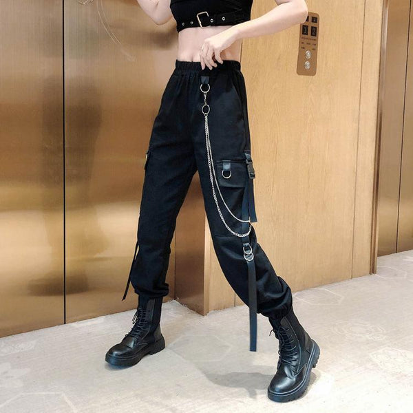 Chained Cargo Pants With Pockets