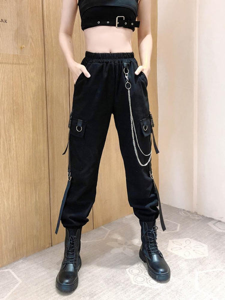 Chained Cargo Pants With Pockets