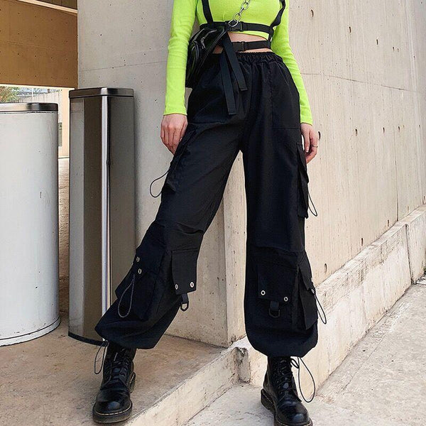 High Waist Loose Casual Pants With Pockets