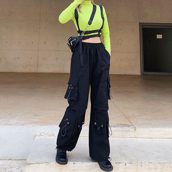 High Waist Loose Casual Pants With Pockets