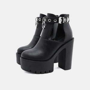 Hollow Out Platform Boots