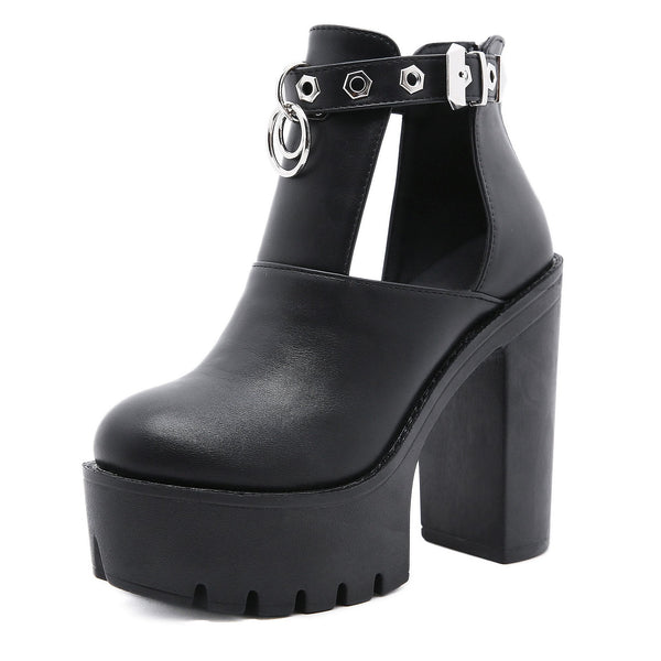 Hollow Out Platform Boots