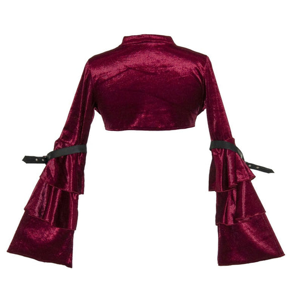 Long Puff Sleeve Capelet Top