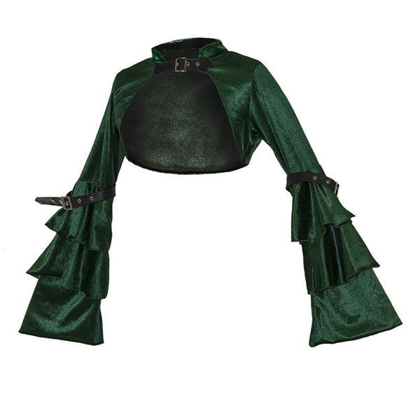 Long Puff Sleeve Capelet Top