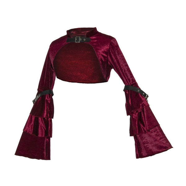 Long Puff Sleeve Capelet Top