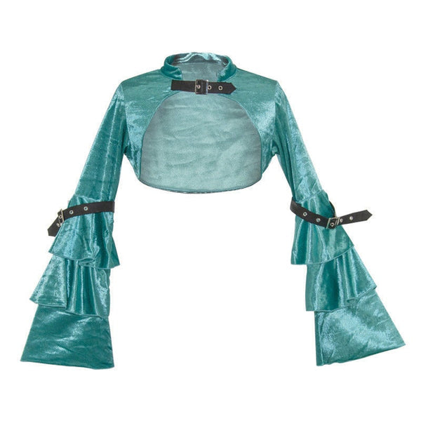 Long Puff Sleeve Capelet Top