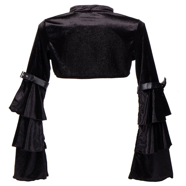 Long Puff Sleeve Capelet Top