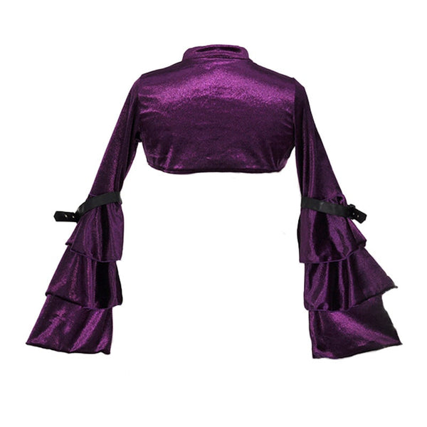 Long Puff Sleeve Capelet Top