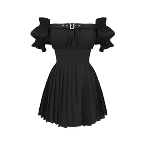 Off Shoulder High Waist Slim Dress