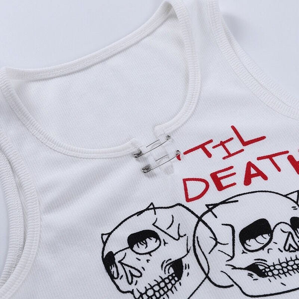 Skeleton Letter Printed Top