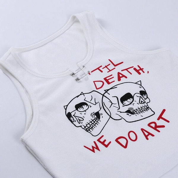 Skeleton Letter Printed Top