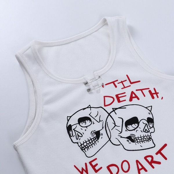 Skeleton Letter Printed Top