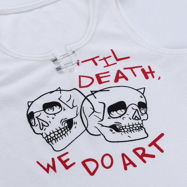 Skeleton Letter Printed Top