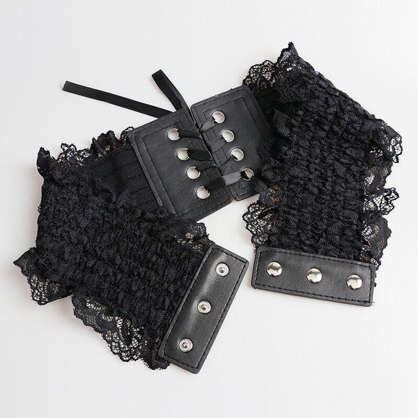 Black Lace Up Elasticated Belt