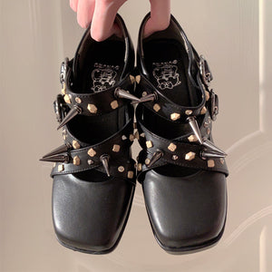 Brutal Rivets Punk Heels