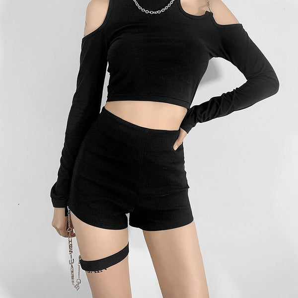 Chain High Waist Shorts