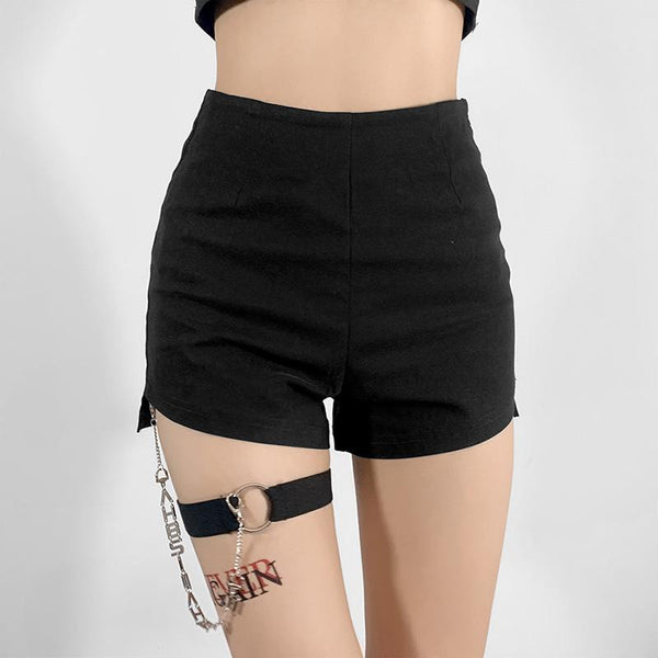 Chain High Waist Shorts