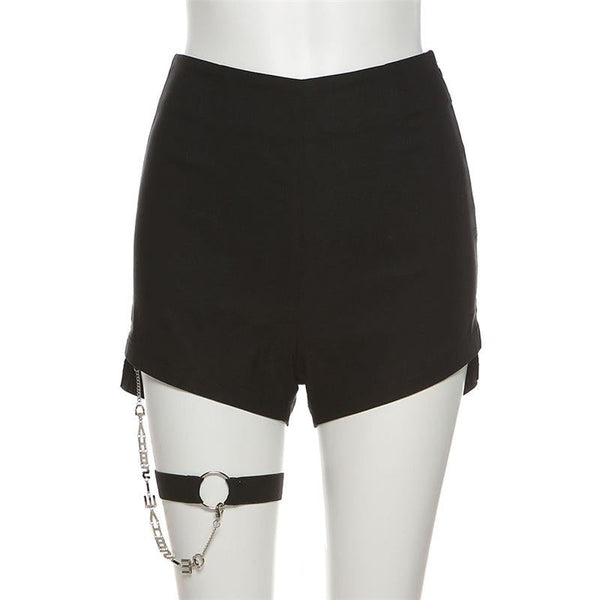 Chain High Waist Shorts