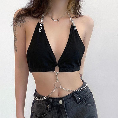 Chain Lingerie Beauty Back Bra Top