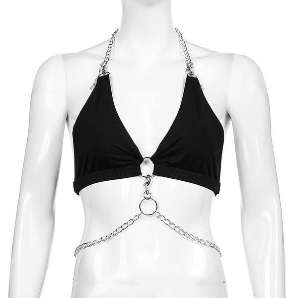 Chain Lingerie Beauty Back Bra Top